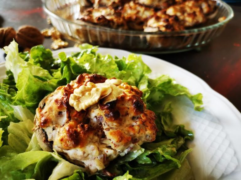 Recettes noix champignons farcis aux noix