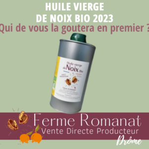 précommande huile noix bio 2023 en 12 newsletters